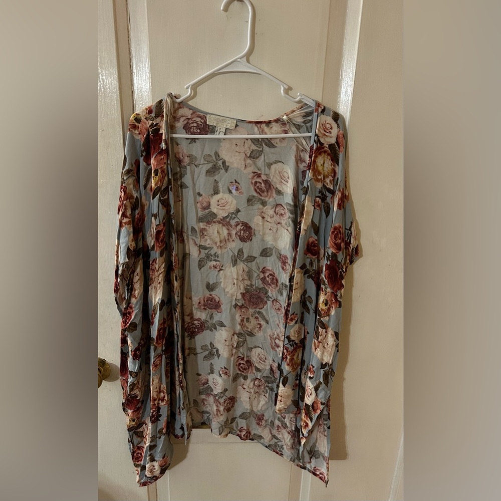 Forever 21 Plus Floral Duster 3X